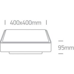 LED фасаден плафон One Light 67282BN/AN/W 30W 3000K IP65 SQUARE FACADE CEILING LAMP - Image 2