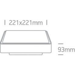 Фасаден плафон One Light 67282E/AN ANTHRACITE IP65 SQUARE FACADE CEILING LAMP - Image 2