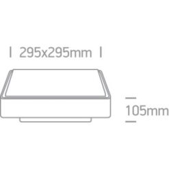 Фасаден плафон One Light 67282EA/AN ANTHRACITE IP65 SQUARE FACADE CEILING LAMP - Image 2