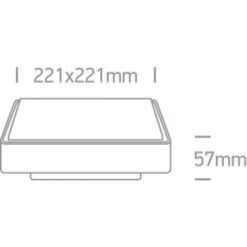 LED фасаден плафон One Light 67282N/W/W 16W 3000K SQUARE FACADE CEILING LAMP - Image 2