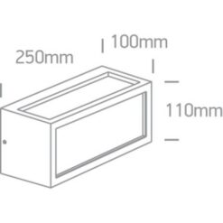 Фасаден аплик One Light 67328/G GREY RECTANGULAR WALL LAMP IP54 - Image 2