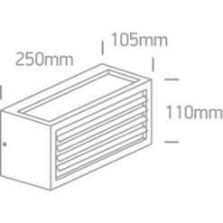 Фасаден аплик One Light 67328A/G GREY RECTANGULAR WALL LAMP IP54 - Image 2