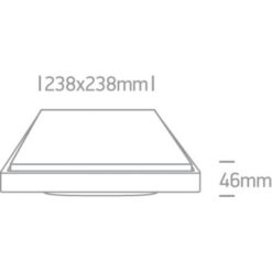 LED фасаден плафон One Light 67362A/W/W 25W 3000K IP54 SQUARE FACADE CEILING LAMP - Image 2
