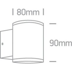 Фасаден аплик One Light 67400A/BR BROWN IP54 CYLINDER FACADE WALL LAMP - Image 2