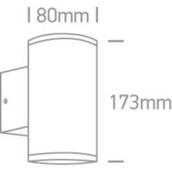 Фасаден аплик One Light 67400B/AN ANTHRACITE IP54 CYLINDER FACADE WALL LAMP - Image 2