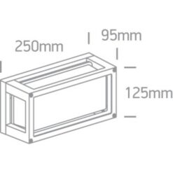 Фасаден аплик One Light 67420/AN ANTHRACITE RECTANGULAR WALL LAMP IP54 - Image 2