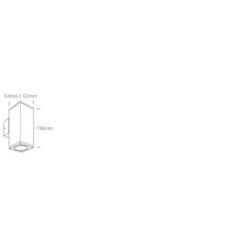 Фасаден аплик One Light 67426C/B SQUARE FACADE WALL LAMP BLACK - Image 2