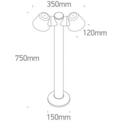 Градински стълб One Light 67534C/AN ANTHRACITE IP65 BOLLARD LAMP - Image 2