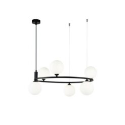 Черен полилей MAYTONI Mod013pl-06b за хол или трапезария