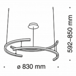 LED пендел MAYTONI MOD054PL-L52B3K LINE - Image 2