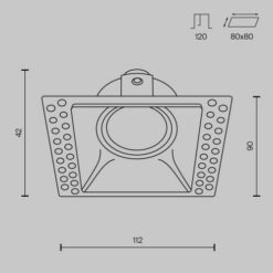 Луна за вграждане MAYTONI DL042-01-SQ-B DOT TRIMLESS - Image 5