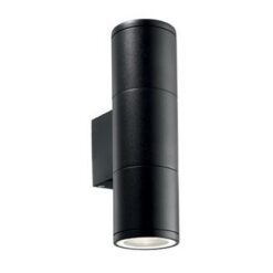Черен аплик Ideal Lux Gun за външно осветление