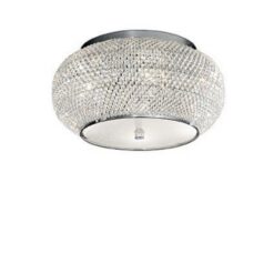 Хром плафон Ideal Lux Pasha 100784 за проходни зони