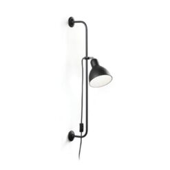 Черен аплик Ideal Lux Shower 179643 за спалня