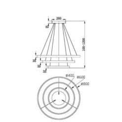 LED пендел MAYTONI MOD058PL-L100BS3K RIM - Image 5