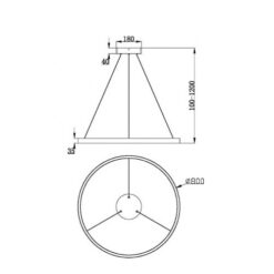 LED пендел MAYTONI MOD058PL-L42B3K RIM - Image 2