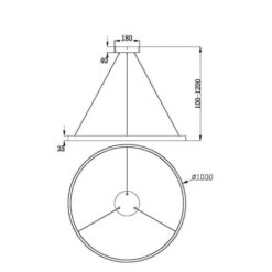 LED пендел MAYTONI MOD058PL-L54BS3K RIM - Image 2