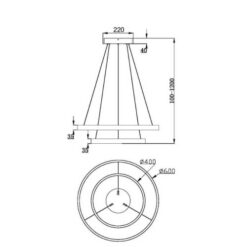 LED пендел MAYTONI MOD058PL-L55B3K RIM - Image 3