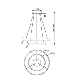 LED пендел MAYTONI MOD058PL-L55B3K RIM - Image 2