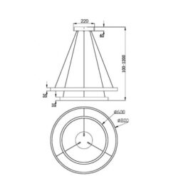 LED пендел MAYTONI MOD058PL-L74B3K RIM - Image 2
