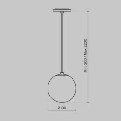 LED пендел за вграждане MAYTONI P039PL-5W3K-10INS-B LUNA - Image 3