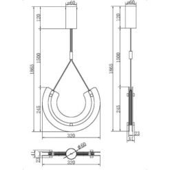 LED пендел MAYTONI P091PL-L18G3K MAYA - Image 2