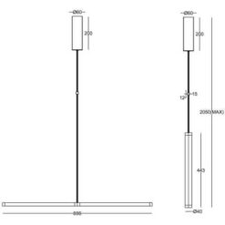 LED пендел MAYTONI P096PL-L11BK SUPERSYMMETRY - Image 2