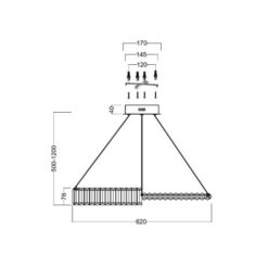 LED пендел MAYTONI P097PL-L36G4K KRONE - Image 3