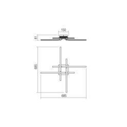 LED плафон SMARTER 01-1621 MESH PL LED 38W 4000K SWH - Image 2