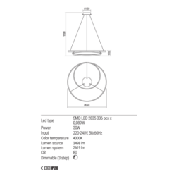 LED пендел REDO 01-1888 TORSION WHITE 4000K - Image 2