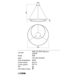 LED пендел REDO 01-1890 TORSION WHITE 4000K - Image 2