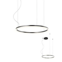Черен LED пендел Redo Triac 1948-TRIAC за трапезария
