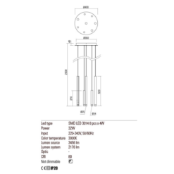 LED пендел REDO 01-2050 MADISON - Image 2
