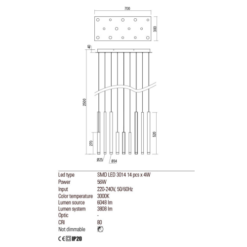 LED пендел REDO 01-2055 MADISON - Image 2