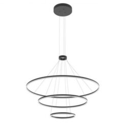 LED пендел REDO 01-2247-TRIAC ORBIT BLACK 3000K