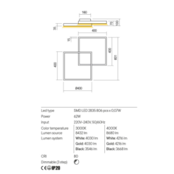 LED плафон REDO 01-2858 FEBE SWH 4000K - Image 2