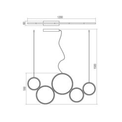 LED пендел SMARTER 01-3387 ATHENA 50W CCT BK - Image 2