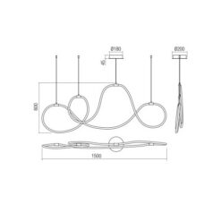 LED пендел SMARTER 01-3556 HENK GD - Image 2