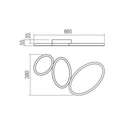 LED плафон SMARTER 01-3768 RITMO PL LED 40W CCT 3000/4000K SWH - Image 2