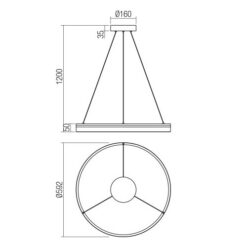 LED пендел SMARTER 01-3774 VALDIS CCT SWH - Image 2