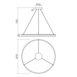LED пендел SMARTER 01-3782 VALDIS CCT SBK - Image 2