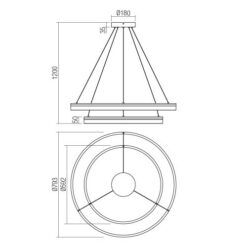 LED пендел SMARTER 01-3783 VALDIS CCT SWH - Image 2