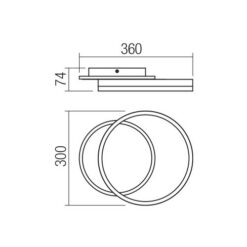LED плафон SMARTER 01-3991 TARA PL LED 28W CCT 3000/4000/6000K GD - Image 2