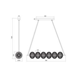 LED пендел SMARTER 01-4026 VENTURA SU LED 36W 3000K SBK - Image 2