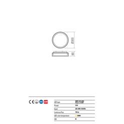 LED плафон за баня REDO 01-1453 NAJI - Image 2