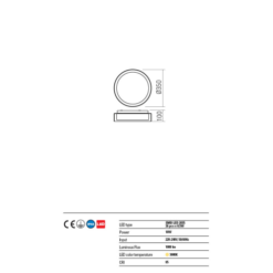 LED плафон за баня REDO 01-1454 NAJI - Image 2