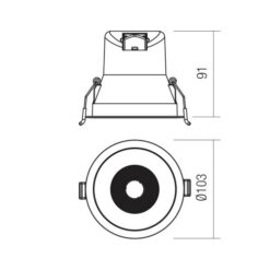 LED луна за вграждане SMARTER 70454 PT 09 MBK 9W 3000K - Image 2