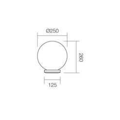 Градинска сфера за стълб SMARTER 9770 SFERA 250 - Image 2