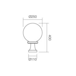 Градински стълб SMARTER 9775 SFERA 250 - Image 2