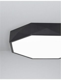 Плафон NOVA LUCE черен EBEN 9001491 LED 24W, 1380Lm, 3000K, IP20, D: 40 H: 6 cm